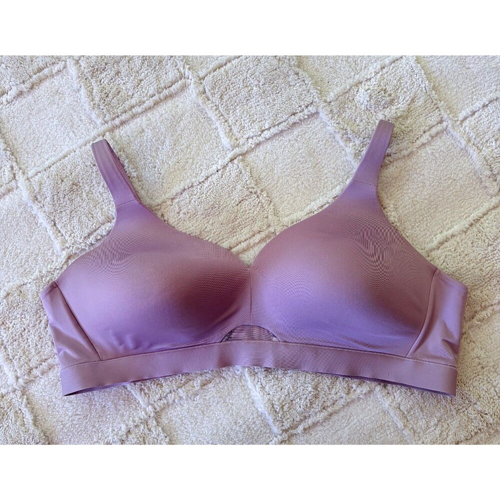 Cacique Comfort Bliss No Wire Bra 48B Purple Lavender Lightly Lined Full Cover